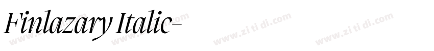 Finlazary Italic字体转换 Finlazary Italic字体转换